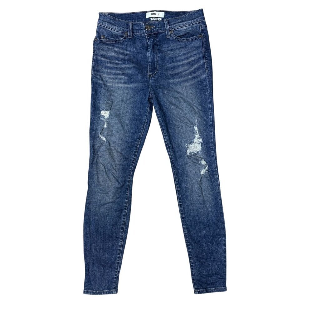 Pistola Distressed Skinny Jeans Size 28